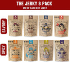 Righteous Felon Premium Beef Jerky Protein Pack | 8 Meat Snacks T0